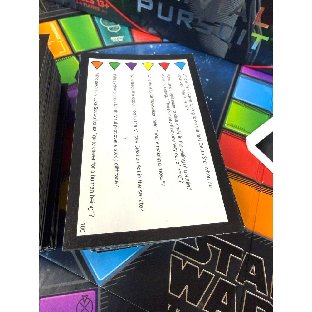 Star Wars Trivial Pursuit: The Black Series Edition Board Game COMPLETE